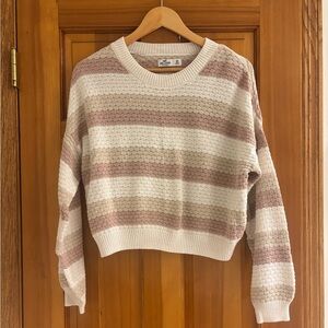 Hollister striped cropped sweater size xs